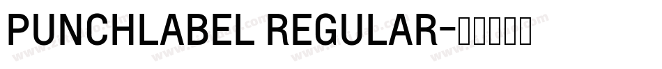 PUNCHLABEL REGULAR字体转换